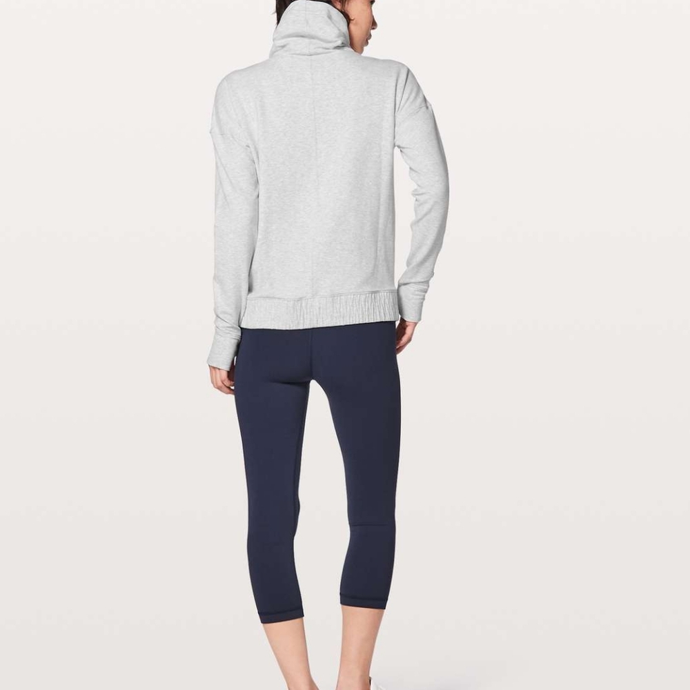 Lululemon Stress Less Pullover Heathered Core Ultra Light Grey - Picture 4 of 10